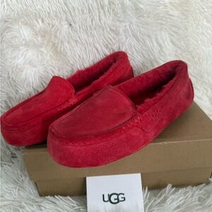UGG Red Suede Loafers